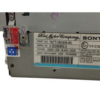 Recambio de sistema audio / radio cd para ford mondeo ber. (ca2) 2.0 cat referencia OEM IAM 7S7T18C939BE  