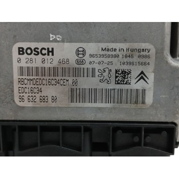 Recambio de centralita motor uce para citroën xsara picasso 1.6 16v hdi referencia OEM IAM 9663268380 0281012468 