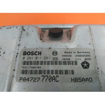 Recambio de centralita motor uce para chrysler voyager (rg) 2.8 crd lx referencia OEM IAM P04727770AC  0281011281