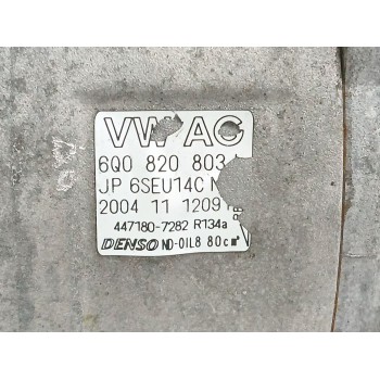 Recambio de compresor aire acondicionado para seat ibiza (6l1) 1.9 tdi referencia OEM IAM 6Q0820803R  