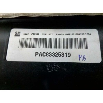 Recambio de airbag delantero derecho para opel zafira b cosmo referencia OEM IAM 13111177 601854700C 