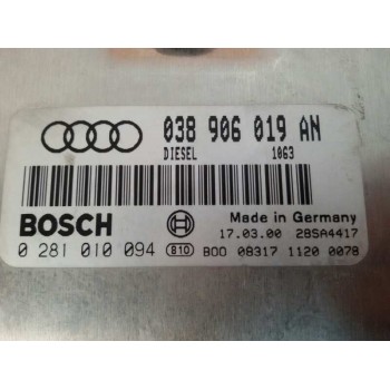 Recambio de centralita motor uce para audi a4 berlina (b5) 1.9 tdi referencia OEM IAM 038906019AN 0281010094 