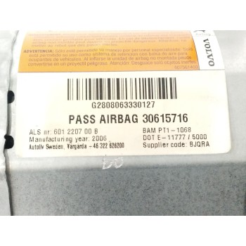 Recambio de airbag delantero derecho para volvo v50 familiar 2.0 diesel cat referencia OEM IAM 30615716 601220700B 
