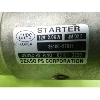 Recambio de motor arranque para kia sportage ex referencia OEM IAM 3610027011  