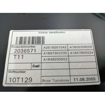 Recambio de elevalunas trasero derecho para mercedes-benz clase m (w164) 3.0 cdi cat referencia OEM IAM A1647303279 A2518201042 