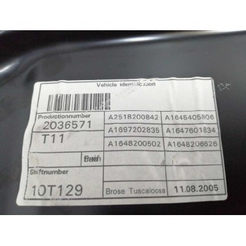 Recambio de elevalunas delantero derecho para mercedes-benz clase m (w164) 3.0 cdi cat referencia OEM IAM A1647201279  