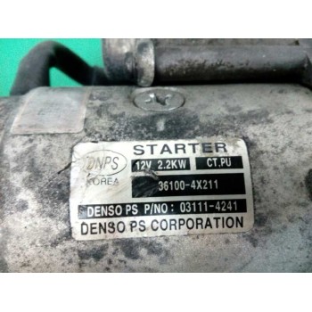 Recambio de motor arranque para hyundai terracan (hp) 2.9 crdi gl referencia OEM IAM 361004X211  