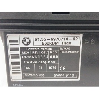 Recambio de modulo electronico para bmw 5 touring (e61) 520 d referencia OEM IAM 61356978714  5WK49110