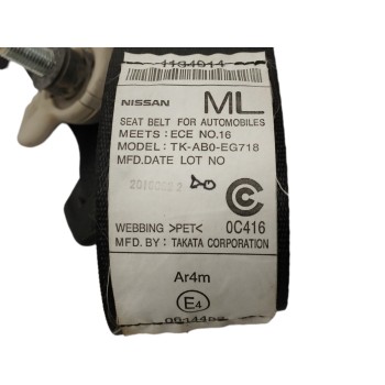 Recambio de cinturon seguridad trasero izquierdo para nissan x-trail (t32) 1.6 dci turbodiesel cat referencia OEM IAM TKAB0EG718
