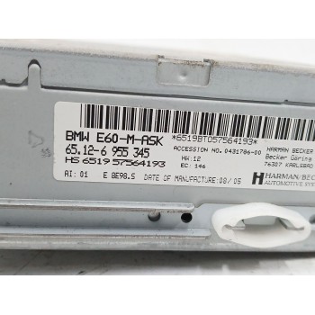 Recambio de sistema audio / radio cd para bmw 5 touring (e61) 520 d referencia OEM IAM 65126955345  