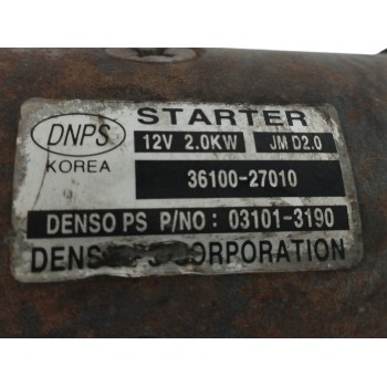 Recambio de motor arranque para hyundai tucson (jm) 2.0 crdi cat referencia OEM IAM 3610027010 031013190 