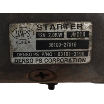 Recambio de motor arranque para hyundai tucson (jm) 2.0 crdi cat referencia OEM IAM 3610027010 031013190 