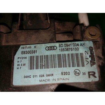 Recambio de faro derecho para audi a4 avant (b5) 1.9 tdi referencia OEM IAM 8D0941004AK  