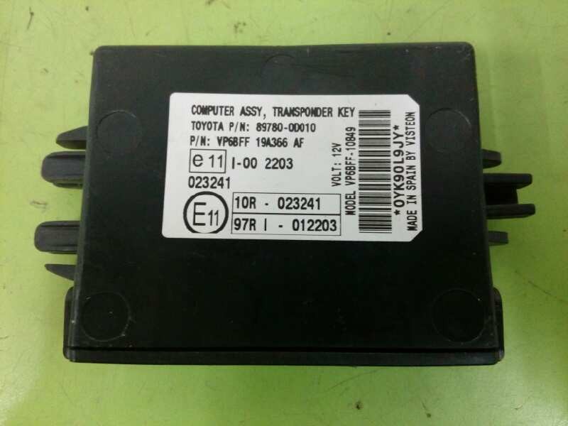 Recambio de modulo electronico para toyota yaris (ksp9/scp9/nlp9) básico referencia OEM IAM 897800D010  