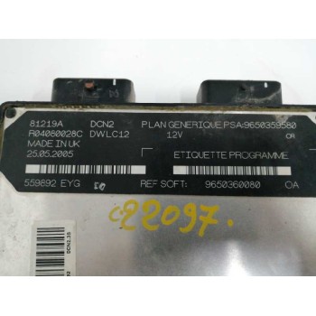 Recambio de centralita motor uce para peugeot expert kasten komfort 1.9 diesel referencia OEM IAM 9650360080  
