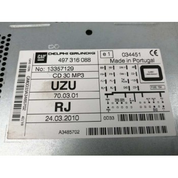 Recambio de sistema audio / radio cd para opel corsa d opc referencia OEM IAM 13357129 497316088 CD30MP3