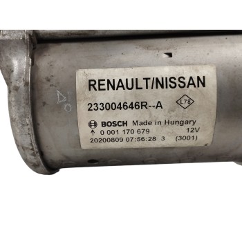 Recambio de motor arranque para dacia sandero ii (b8_) 1.0 sce 75 (b8jc, b8jd) referencia OEM IAM 233004646R 0001170679 