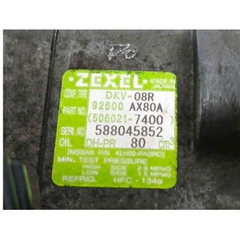 Recambio de compresor aire acondicionado para nissan micra (k12e) 1.2 cat referencia OEM IAM 92600AX80A 588045852 
