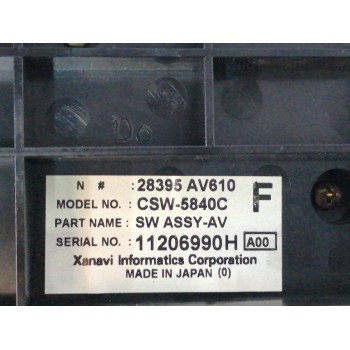 Recambio de mando multifuncion para nissan primera berlina (p12) 2.2 16v turbodiesel cat referencia OEM IAM 28395AV610 CSW5840C 