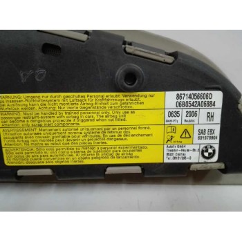 Recambio de airbag lateral delantero derecho para bmw serie 1 berlina (e81/e87) 118d referencia OEM IAM 86714056606  