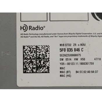 Recambio de sistema navegacion gps para seat leon st (5f8) 1.5 16v tsi act referencia OEM IAM 5F0035846C  