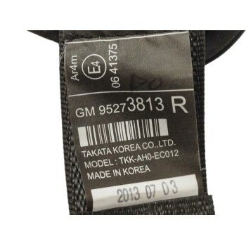 Recambio de cinturon seguridad trasero derecho para chevrolet trax 1.7 diesel cat referencia OEM IAM 95273813  