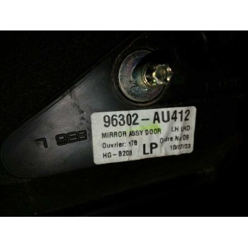 Recambio de retrovisor izquierdo para nissan primera berlina (p12) visia referencia OEM IAM 96302AU48E ELECTRICO 