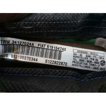 Recambio de airbag cortina delantero derecho para fiat punto (199) pop referencia OEM IAM 519154740 34127024A 