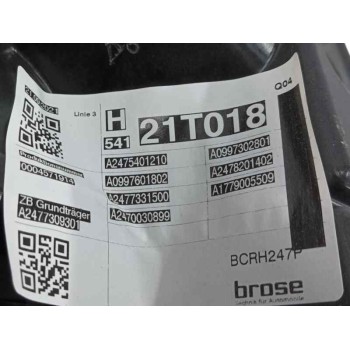 Recambio de elevalunas trasero derecho para mercedes-benz gla (h247) gla 200 d (247.712) referencia OEM IAM A2477309301  