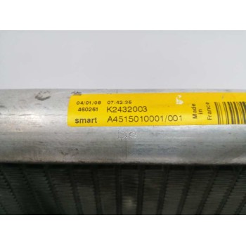 Recambio de radiador agua para smart fortwo coupe 1.0 cat referencia OEM IAM A4515010001 K2432003 