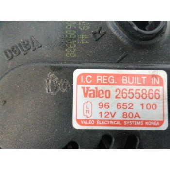 Recambio de alternador para chevrolet aveo 1.2 cat referencia OEM IAM 96652100 80A 