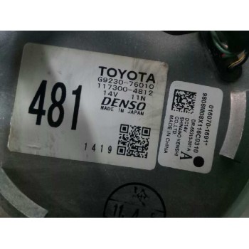 Recambio de electroventilador para toyota auris hybrid active referencia OEM IAM G923076010  1173004812