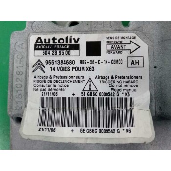 Recambio de centralita airbag para citroën c6 exclusive referencia OEM IAM 9661384680 604289500 