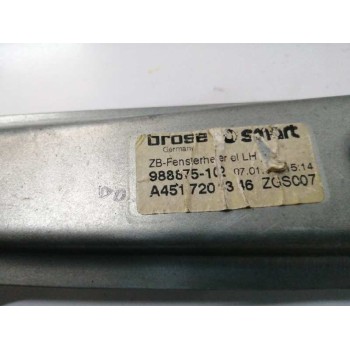 Recambio de elevalunas delantero izquierdo para smart fortwo coupe 1.0 cat referencia OEM IAM TIJERA A4517200346 