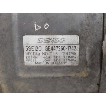Recambio de compresor aire acondicionado para toyota corolla verso (r1) 2.2 d-cat referencia OEM IAM GE4472601742 HFC134A 