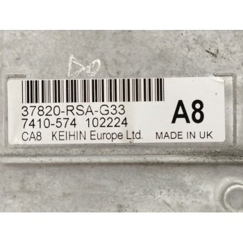 Recambio de centralita motor uce para honda civic berlina 5 (fk) 1.8 vtec cat referencia OEM IAM 37820RSAG33  