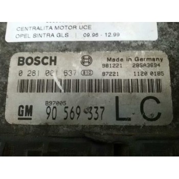 Recambio de centralita motor uce para opel sintra gls referencia OEM IAM 90543923 0281001637 