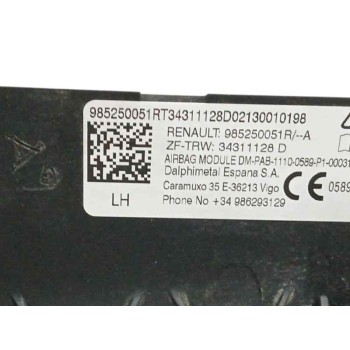 Recambio de airbag delantero derecho para renault express furgoneta/monovolumen 1.5 blue dci 95 (f6ab) referencia OEM IAM 985250