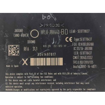 Recambio de modulo electronico para jaguar f-pace (x761) 2.0 td4 awd referencia OEM IAM HPLA19H440BD 5E0770437 