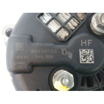 Recambio de alternador para chevrolet aveo 1.2 cat referencia OEM IAM 96936136 80A 