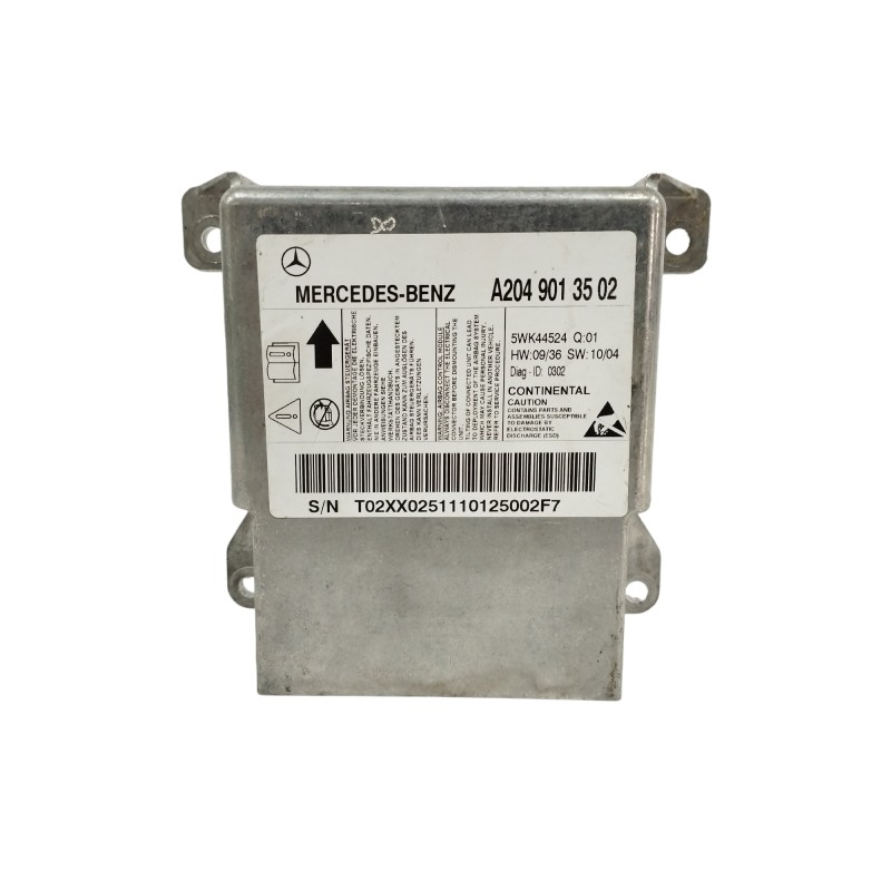 Recambio de centralita airbag para mercedes-benz clase c (w204) lim. c 220 cdi blueefficiency (204.002) referencia OEM IAM A2049