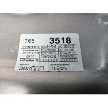 Recambio de elevalunas trasero derecho para mercedes-benz clase e (w212) familiar 250 cdi blueefficiency (212.203) referencia OE