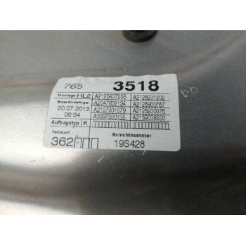 Recambio de elevalunas trasero izquierdo para mercedes-benz clase e (w212) familiar 250 cdi blueefficiency (212.203) referencia 