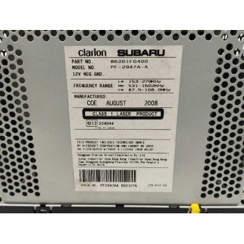 Recambio de sistema audio / radio cd para subaru impreza hatchback (gr, gh, g3) 2.0 d awd referencia OEM IAM 86201FG400 PF2947AA