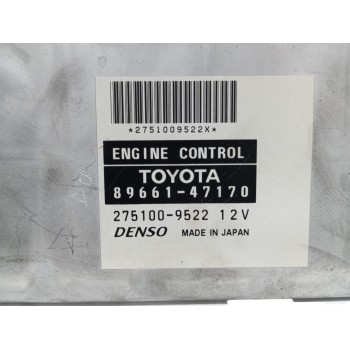 Recambio de centralita motor uce para toyota prius (nhw20) 1.5 cat referencia OEM IAM 8966147170 2751009522 