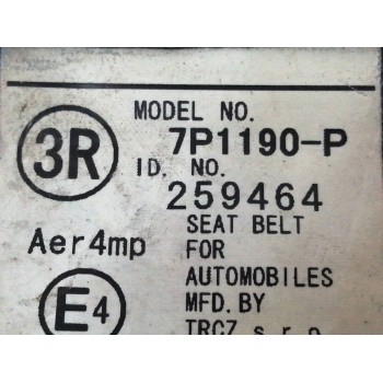 Recambio de cinturon seguridad delantero derecho para citroën c1 1.4 hdi cat (8ht / dv4td) referencia OEM IAM 7P1190P  