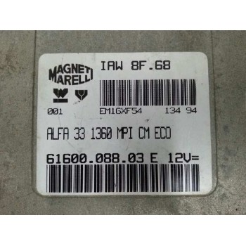 Recambio de centralita motor uce para alfa romeo 33 berlina 1.4 ie referencia OEM IAM 60605856 61600088032 