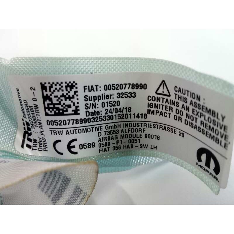 AIRBAG CORTINA DELANTERO IZQUIERDO