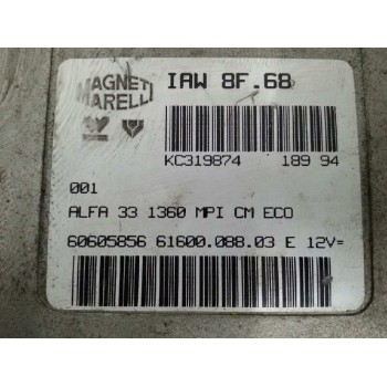 Recambio de centralita motor uce para alfa romeo 33 berlina 1.4 ie referencia OEM IAM 60605856 6160008803 