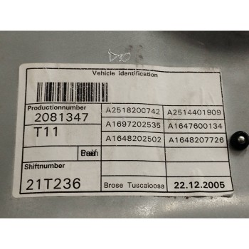 Recambio de elevalunas delantero izquierdo para mercedes-benz clase m (w164) 3.0 cdi cat referencia OEM IAM A2518200742  